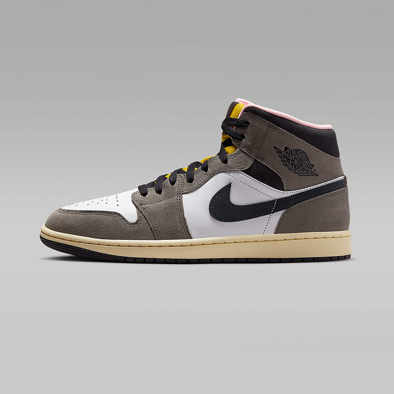 耐克2025年新款男鞋灰白中帮板鞋轻便运动鞋复古篮球鞋HQ2011-100