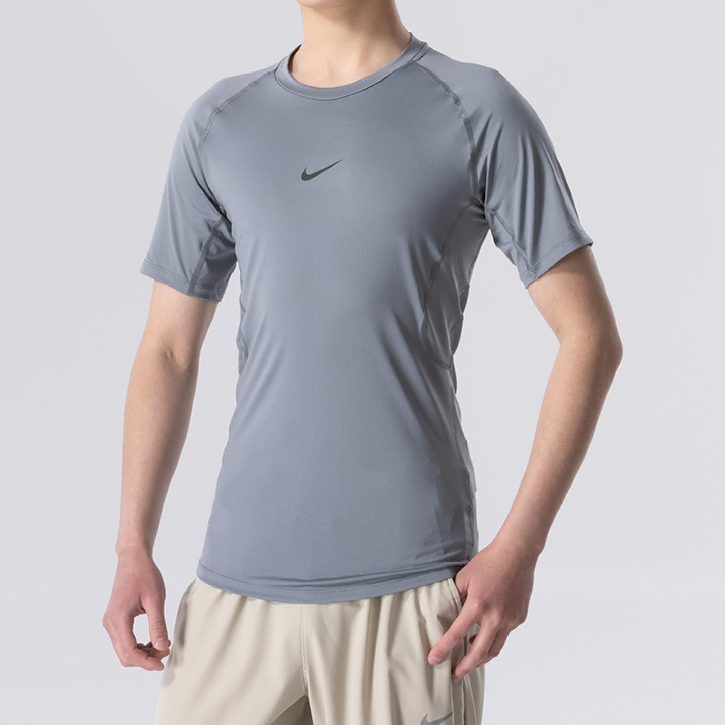 NIKE耐克紧身衣男装健身训练服25新款透气跑步运动T恤FB7933-084