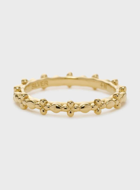 回馈款日系nojes*轻奢简约百搭素圈戒指s925银镀金戒指环百搭礼物