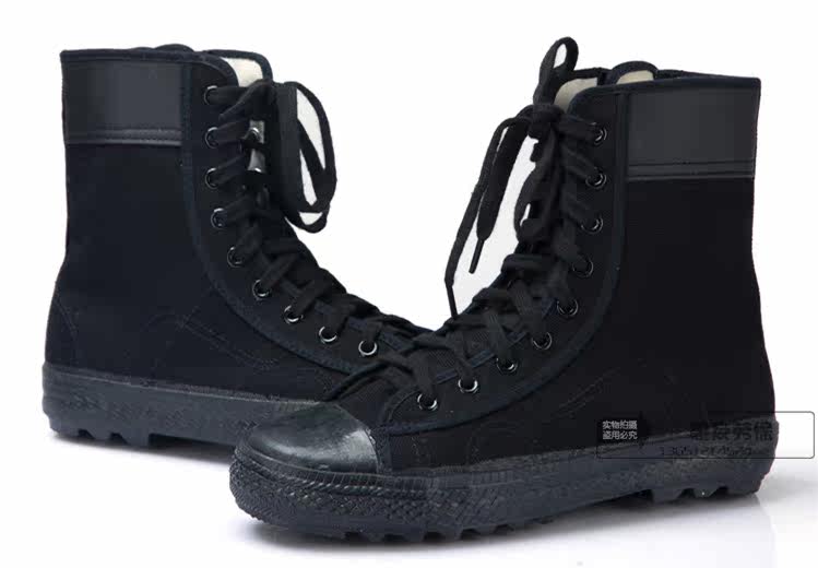 Bottes militaires en toile - porter - Ref 1400066 Image 3