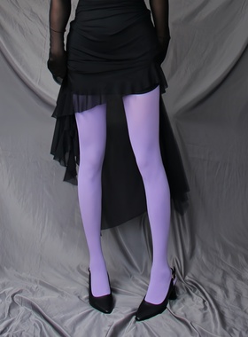 浅紫色大码加长连裤袜香芋紫色高弹锦纶天鹅绒哑光打底袜彩色丝袜