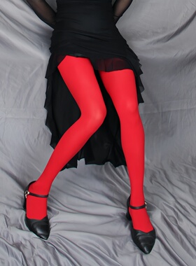 大红色连裤袜正红色加长高个加大胖妹妹打底袜新年结婚新娘子丝袜