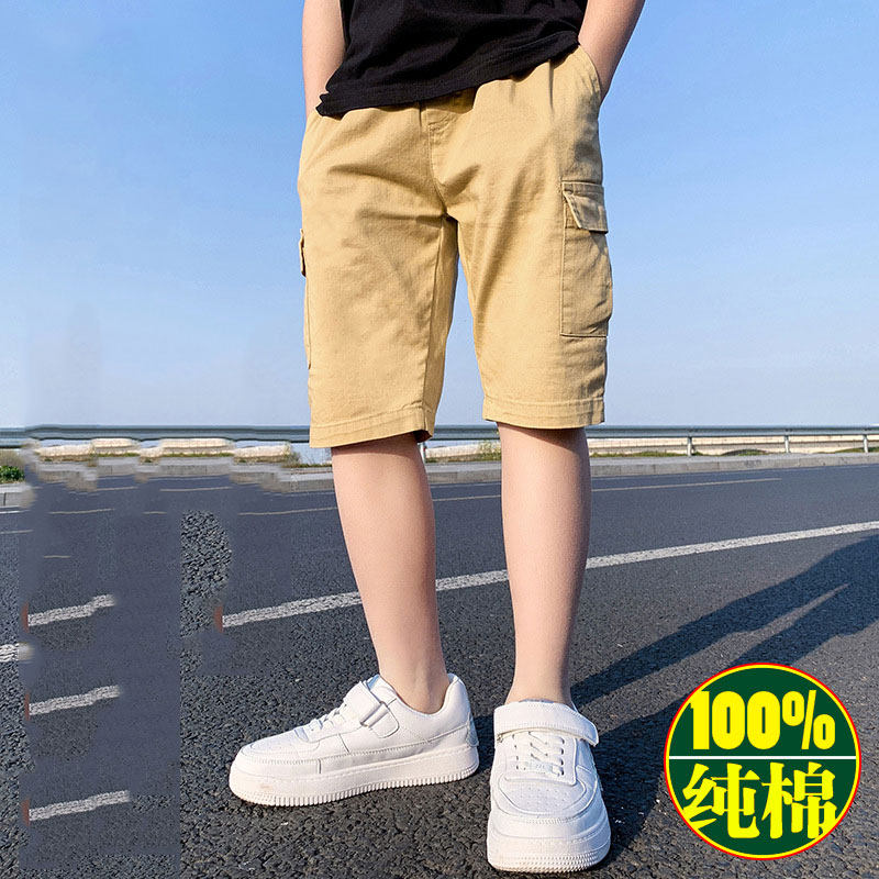 男童七分裤纯色夏季直筒