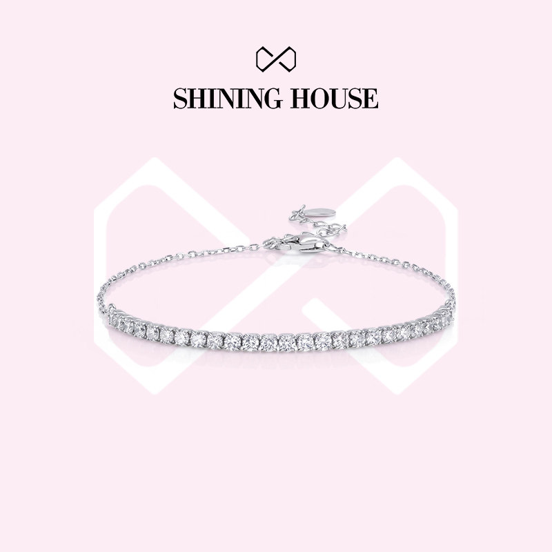 SHINING HOUSE/钻石世家【培育】【双11新品】满镶钻石网球手链