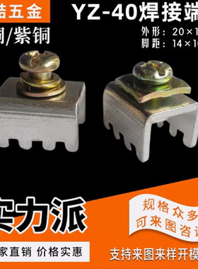 YZ-40pcb线路板焊接端子加固pcb焊接端子压铆螺母端子紫铜端子台