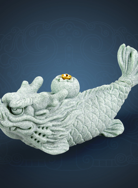 逗兽记青砂石摆件国潮桌面茶宠