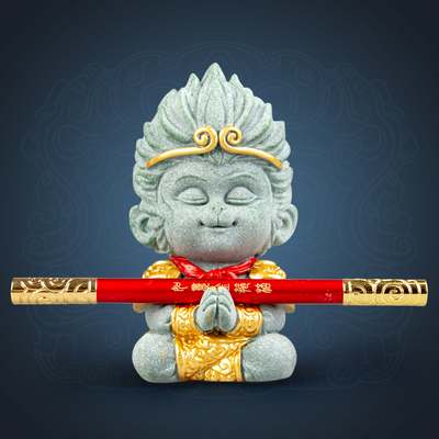 逗兽记青砂石摆件国潮桌面茶宠