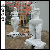 现货玻璃钢减肥男女健美健身瘦身雕塑仿铜人物瑜伽馆美容院摆件