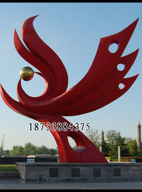 凤凰大型不锈钢标志性风景观雕塑