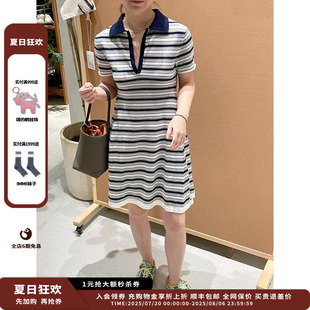 连衣裙MWESSKDS0546X 新品 设计师品牌IMMI 25SS不规则条纹短袖