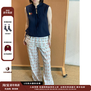 含腰封 25SS胶囊印花长裤 设计师品牌OIIORIRI JULY 现货