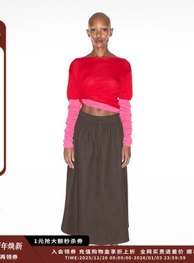 【现货】IMMI 24AW现货麂皮绒抽绳长半裙MWDFWWSK0940X