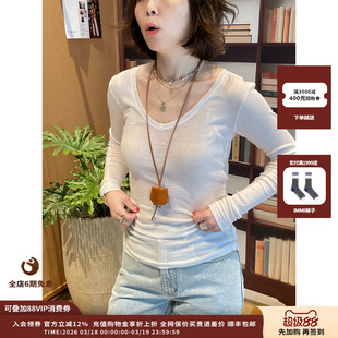 【现货】设计师品牌 American Vintage 26SS V领长袖T恤