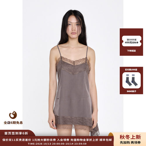 CERRIC26AW斜裁蕾丝连衣裙