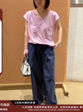 【现货】设计师品牌PUZZLE PIECE 25PF樱桃刺绣抽绳休闲裤JULY