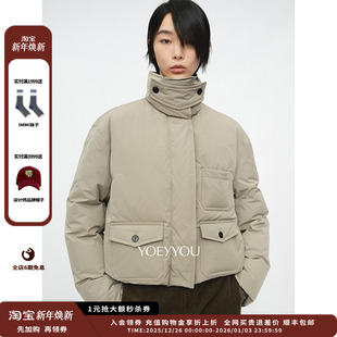 短款 25AW 设计师品牌YOEYYOU 贴袋羽绒服 现货