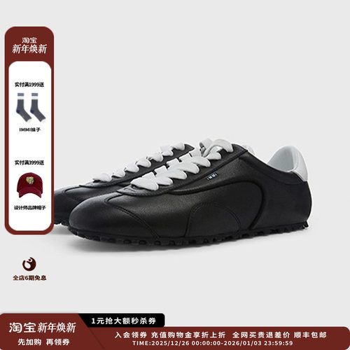 新品休闲运动女式光面皮德训鞋