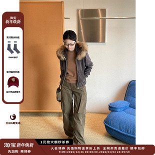 25AW 设计师品牌DUIDAO对倒 毛领旧化连帽夹克JULY 现货