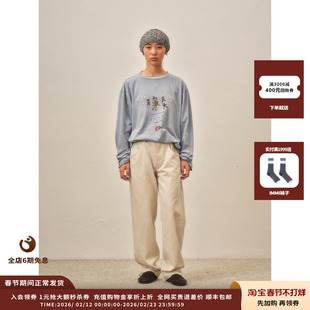 【现货】设计师品牌shao xii 25AW滑冰小兔打盹小猫印花长袖JULY