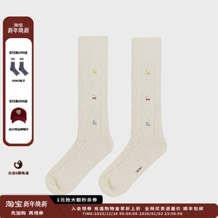 25AW羊绒樱桃罗纹中筒袜MWEFWKSO1427X 设计师品牌IMMI 现货