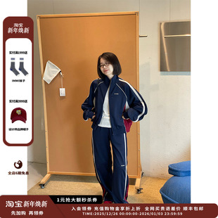 运动裤 25AW海军蓝女式 设计师品牌WE11DONE JULY 现货