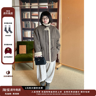 25AW皮毛一体宽松外套JULY 设计师品牌YOEYYOU 新品