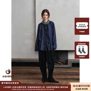 【现货】设计师品牌ASYUS 26PS 设计感复古蓝花朵衬衫JULY