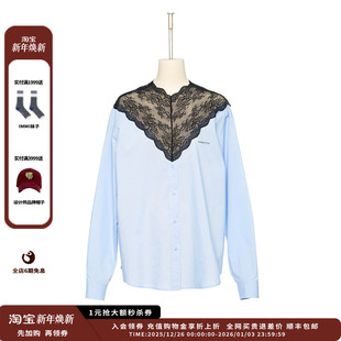 25AW蕾丝混纺衬衫 设计师品牌PUSHBUTTON JULY 现货