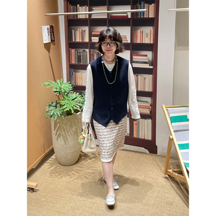 【现货】设计师品牌RECTO 26PS 饰带细节西装背心上衣