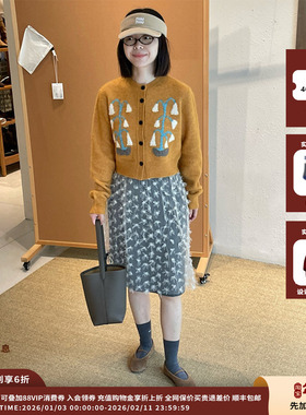 【新品】设计师品牌SHORT SENTENCE 25AW提花针织圆领开衫JULY