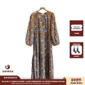 现货 设计师品牌ANTIK BATIK 25SS复古碎花七分袖 连衣裙JULY