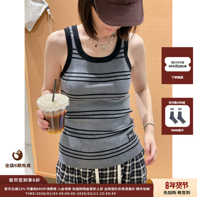 ETHOR25AW条纹针织背心JULY