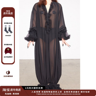 25AW黑色透视小丑连体服JULY 设计师品牌PEPPERMIER