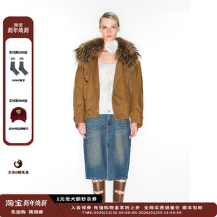 IMMI24AW秋冬帆布水洗毛领羽绒夹克MWDFWFJK0813X 新品