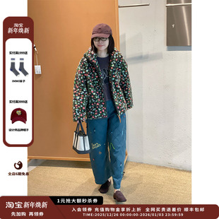 25AW 设计师品牌AUBRUINO 羊羔绒拉链连帽外套JULY 现货