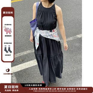 无袖 25SURPLUS 新品 多层抽褶连衣裙MWESSWDS0477X 品牌IMMI