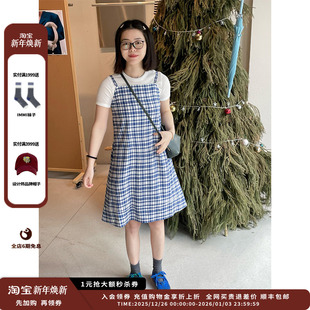 SENTENCE 设计师品牌SHORT 25SS休闲格纹系带连衣裙JULY 现货