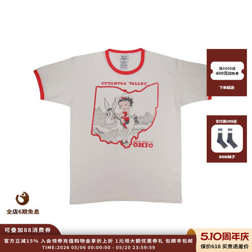 WILDDONKEY26SS拼接印花T恤