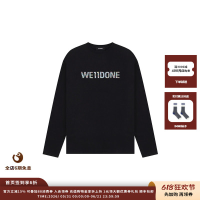 WE11DONE25SS水钻长袖T恤JULY
