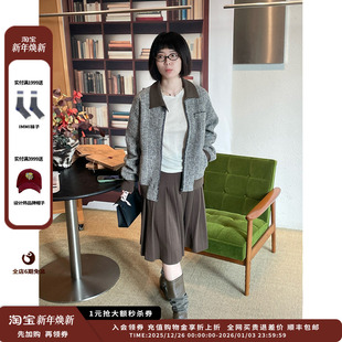 Collection 设计师品牌Crush 25AW复古格纹翻领夹克JULY 现货