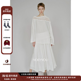 拼毛织装 25AW 设计师品牌YOEYYOU 饰上衣JULY 现货