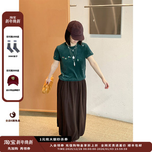 SENTENCE 设计师品牌SHORT 25AW圆领刺绣合身T恤JULY 现货