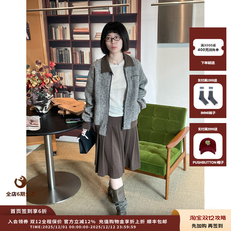 25AW复古格纹翻领夹克JULY