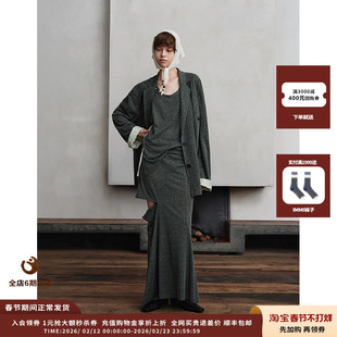 【现货】设计师品牌 ASYUS 26PS 开叉鱼尾暗纹半身裙