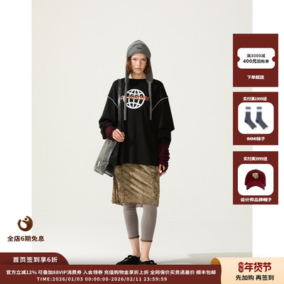 【现货】设计师品牌OIIORIRI 25AW地球假两件长袖T恤JULY