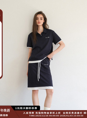 【现货】设计师品牌 CONCISE-WHITE 简白25AW 拼色POLO短袖