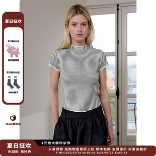 针织T恤 25SS半高领短袖 新品 JULY 设计师品牌UNRESTRAIN
