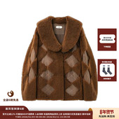 设计师品牌IMMI 现货 25AW拉贡羊绒菱形廓形外套MWEFWLJK1001A