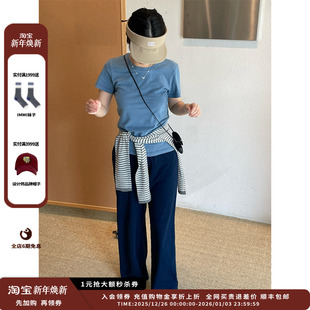 25AW靛蓝染针织布松直腿裤 设计师品牌WHM JULY 现货