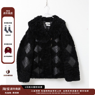 25AW皮毛一体菱形廓形外套MWEFWLJK1001X 设计师品牌IMMI 现货